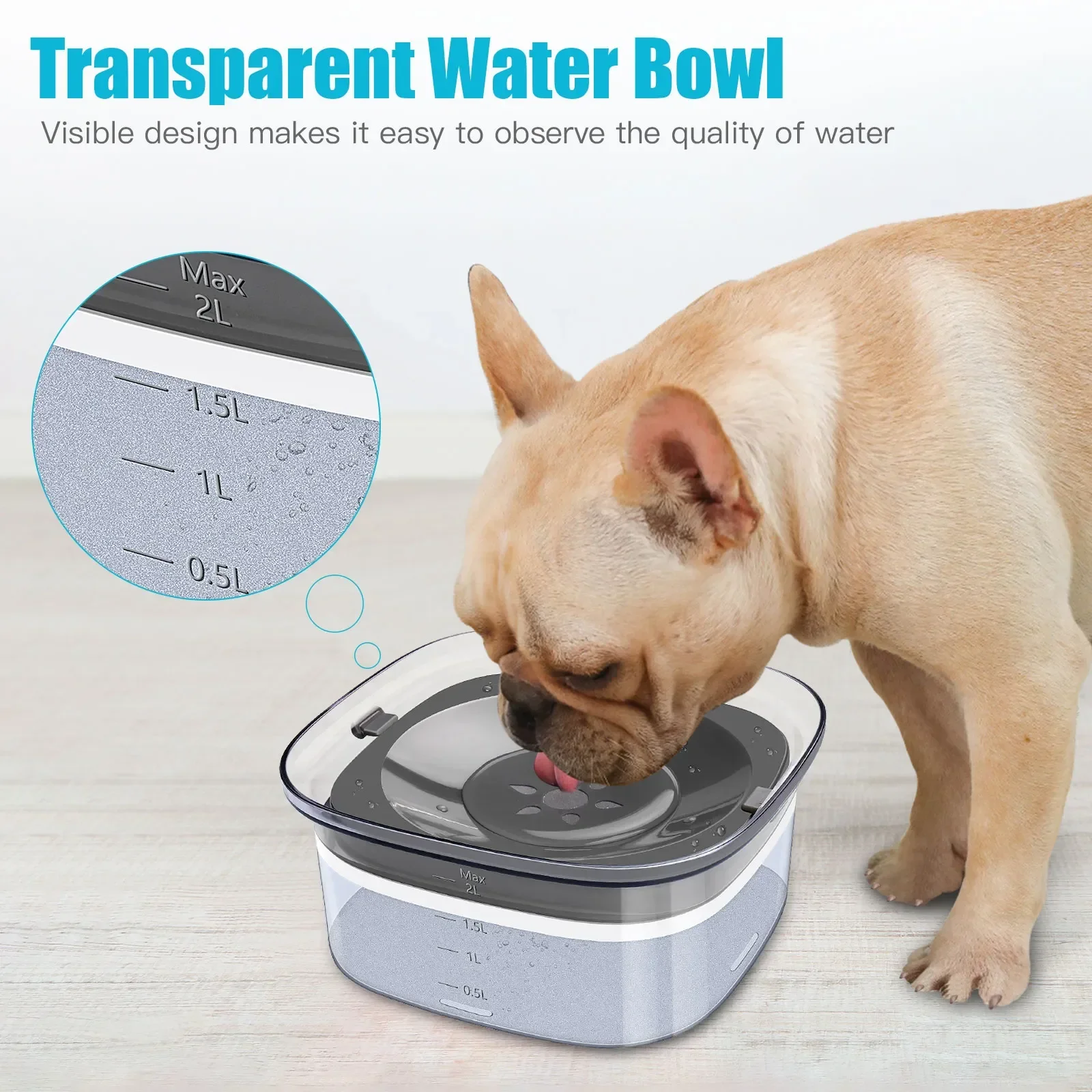

Non-wetting Water Bowl Dog Dog Cat Bowl Anti-over Bowl Floating Dispenser Mouth Spill Water Plastic Without Drinking Drinking