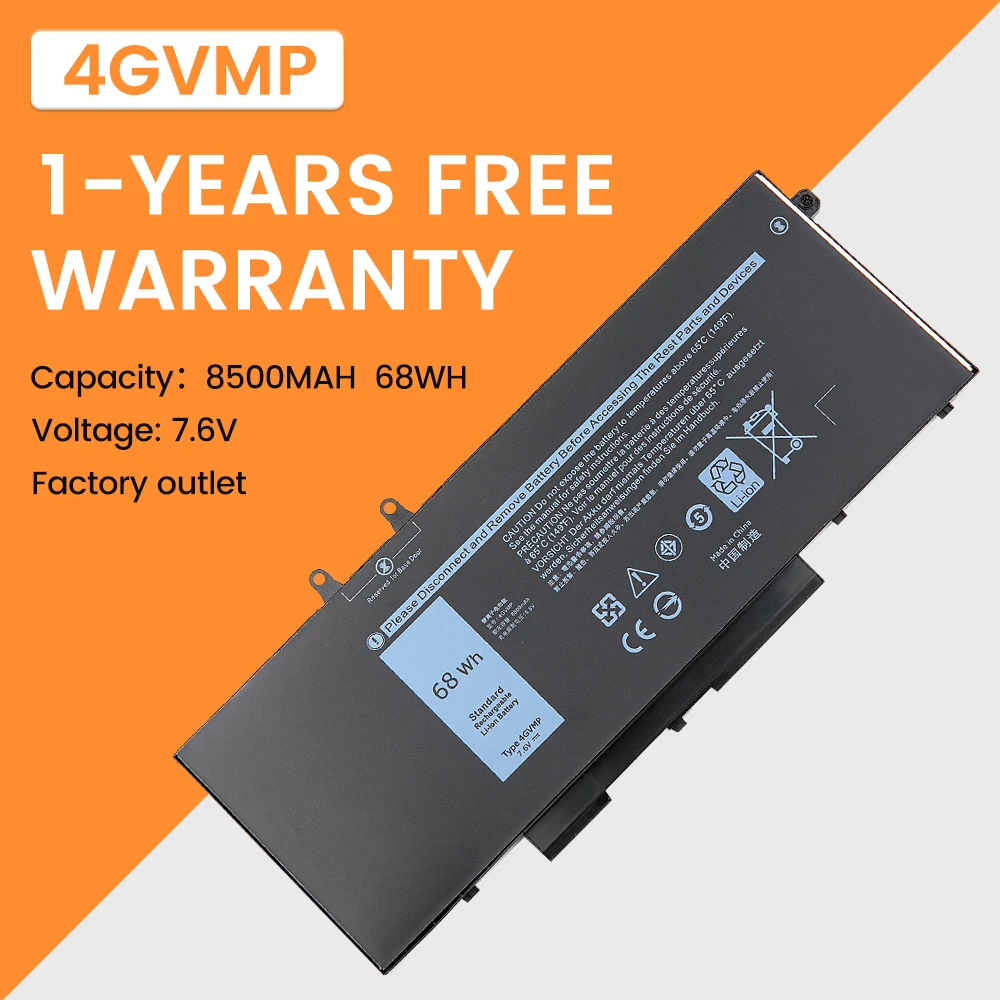 Новый аккумулятор для ноутбука 4GVMP Dell Latitude 5400 5500 5410 Precision 3540 3550 Inspiron 7590 7591 7791 2 в 1 P84F