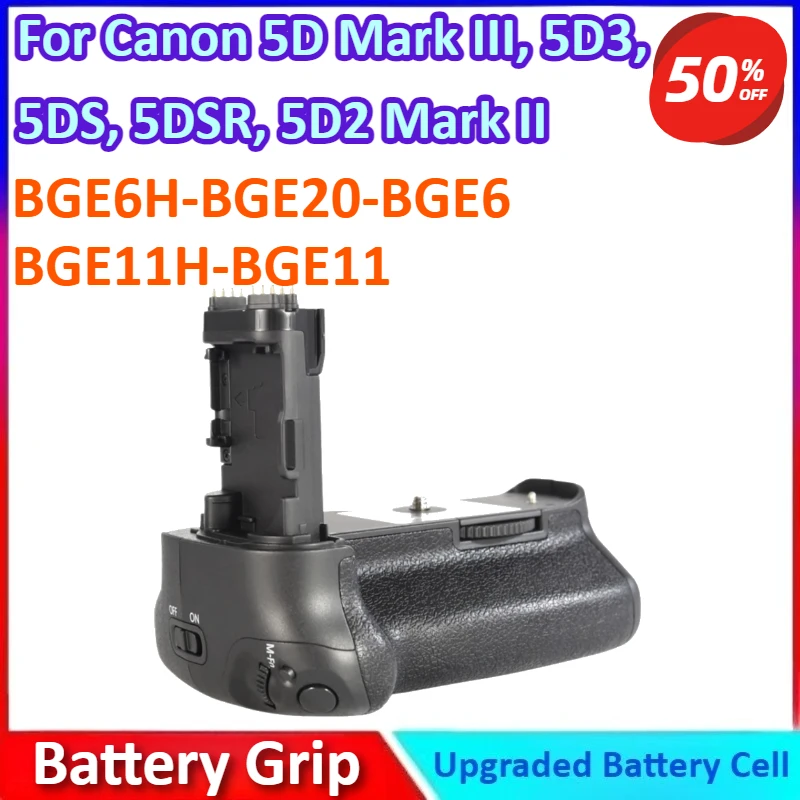 Фото BG-E6H-E20-E6-E11H-E11 Новый аккумулятор и ручки для Canon 5D Mark III, 5D3, 5DS, 5DSR, 5D2 Mark II, 5D Mark IV, 5D4 в виде силовых ручек №1