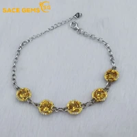 sace gems 100 925 sterling silver luxury topaz sparkling high carbon diamond bracelrts for women wedding party fine jewelry