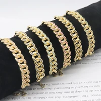 2022 new luxury diamond chain women alloy bracelet 5 color option adjustable gold bracelet