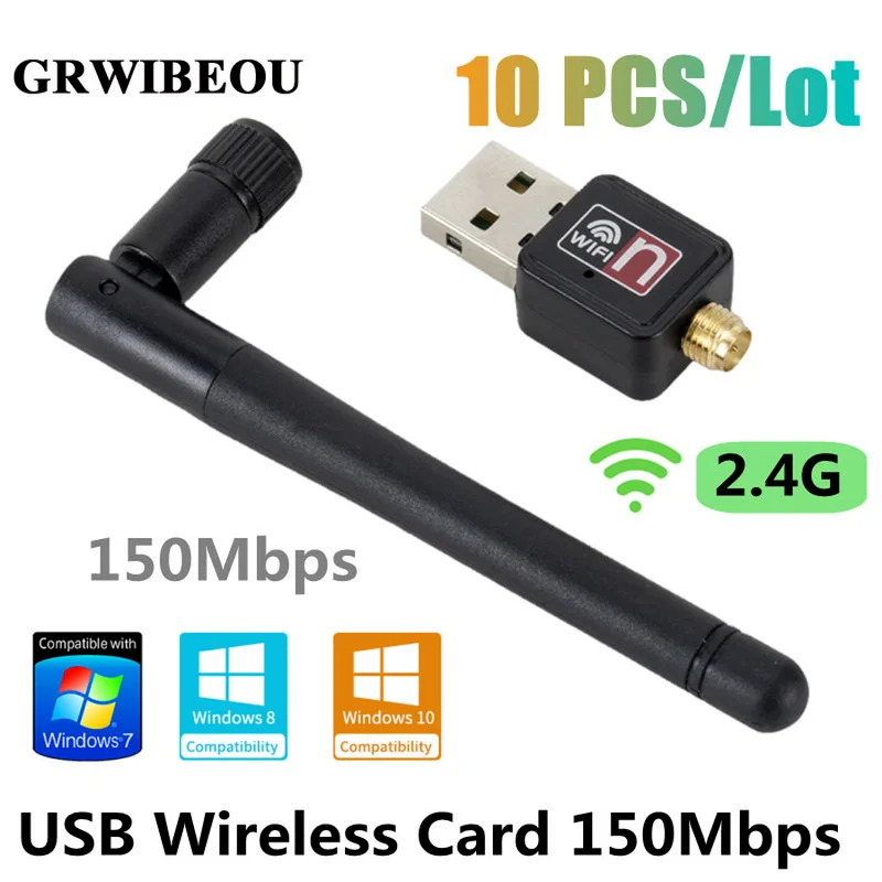 

10 шт., беспроводная сетевая карта USB 2,0 150M 802,11 b/g/n