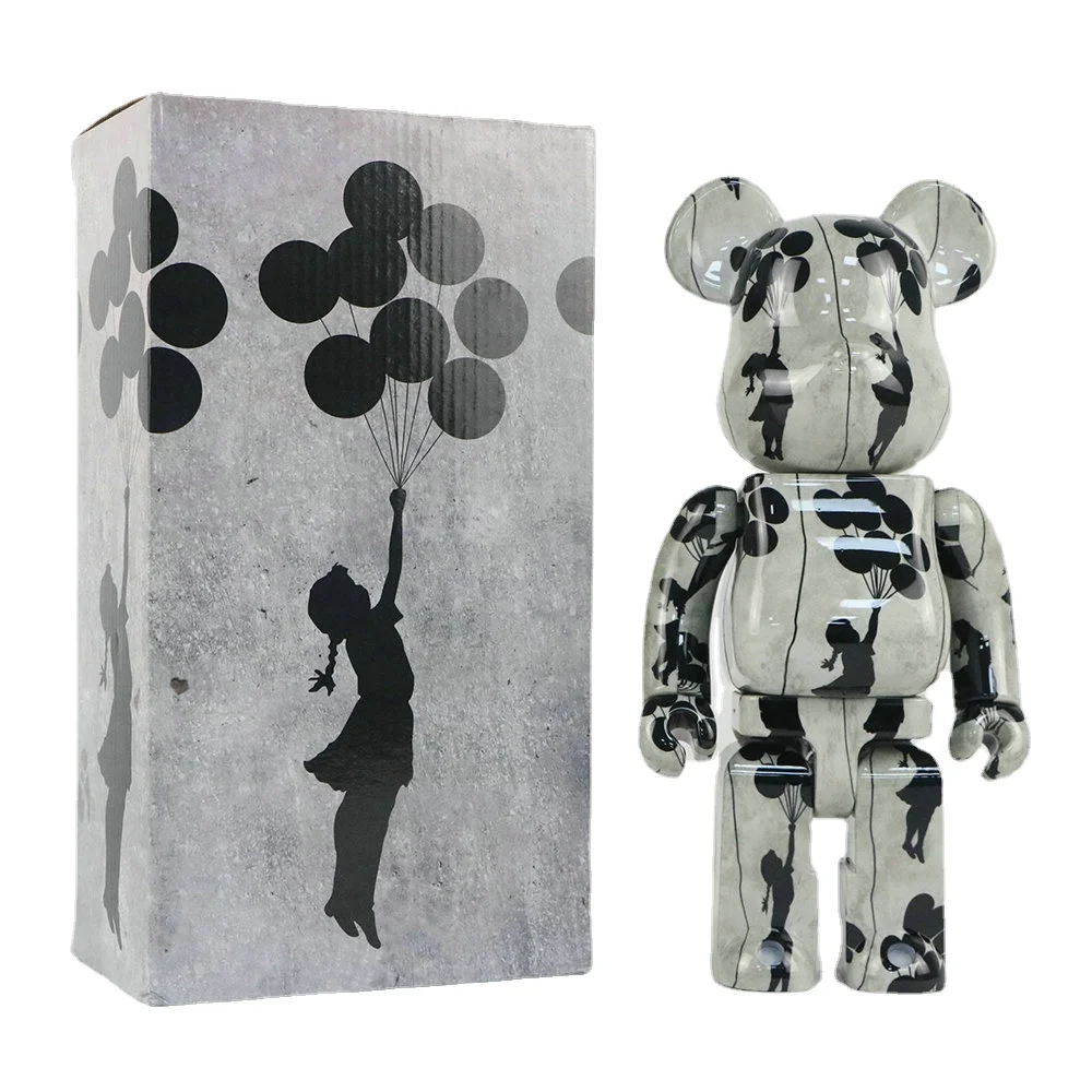 

Bearbricks 400％ 28cm Banksy Flying Balloons Girl ABS Action Figures Dolls Collectable Models Trend Toys