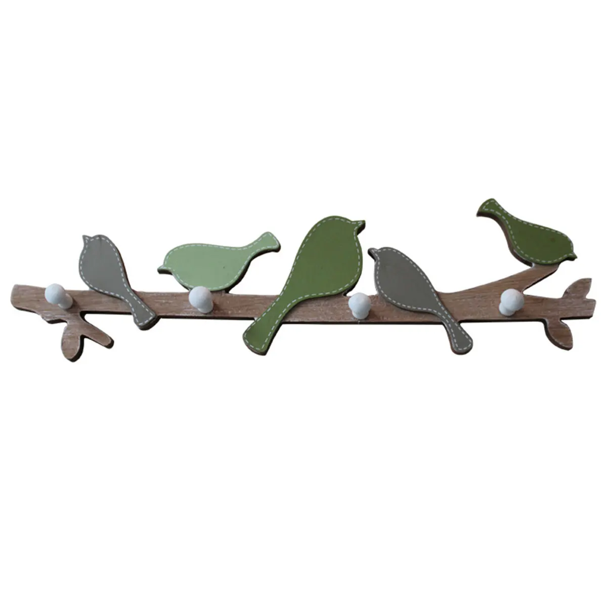 

New Wall Hooks Cute Bird-shaped Hat Hanger Wooden Wall Mounted Key Rack with 4 Hooks Decorative Key Holder Creative Wall Hooks