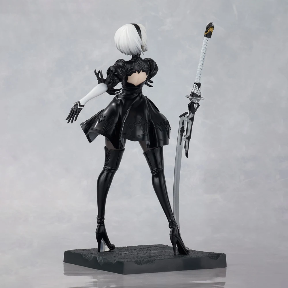 Фото В наличии оригинальный FuRyu TENITOL NieR:Automata 2B YoRHa No. 2 Type B Фигурка Аниме 22 см ПВХ Модель Коллекционные игрушки для мальчиков №4