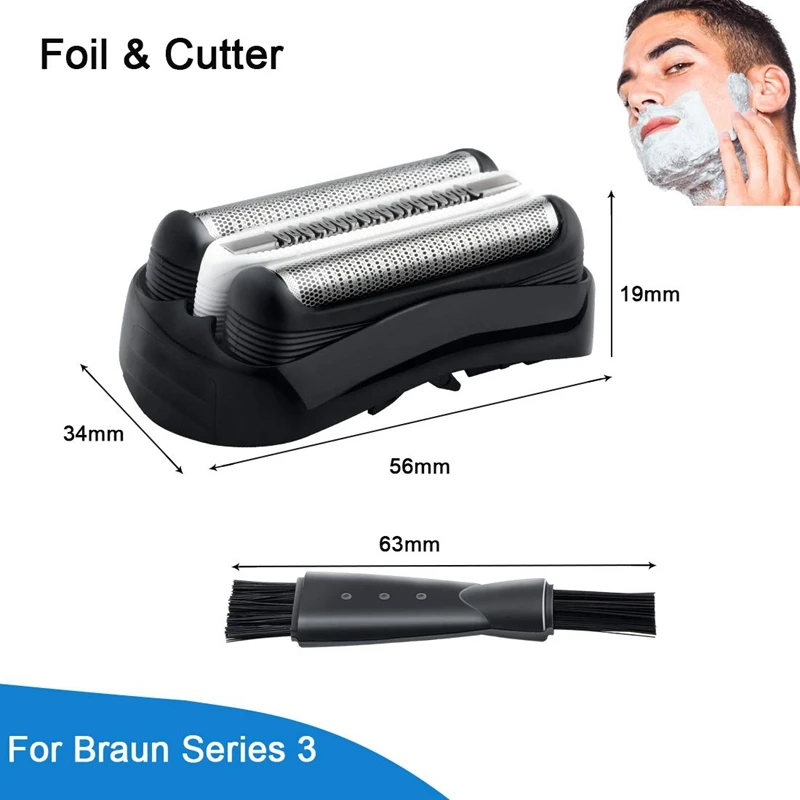 

2X 32B Shaver Head Replacement For Braun 32B Series 3 301S 310S 320S 330S 340S 360S 380S 3000S 3020S 3040S 3080S