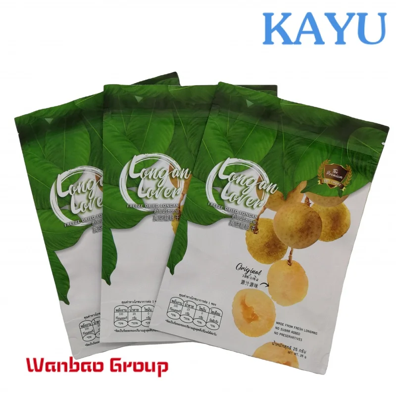 Custom printed food grade ziplock snack custom plastic pouch packaging food packing bag