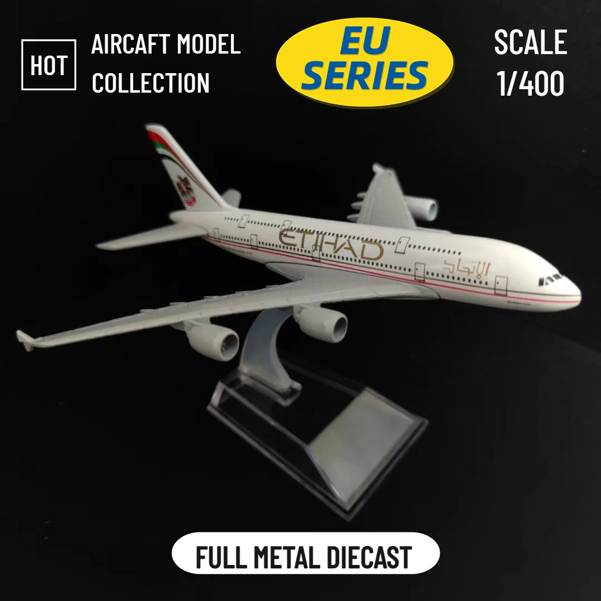 

Scale 1:400 Metal Aircraft Replica 15cm Air Emirates Etihad Airplane Model Miniature Xmas Kids Room Decor Gift Toys for Boys