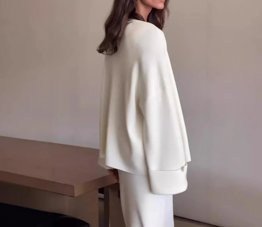 Женские элегантные стильные костюмы 2022 осень-зима последние с круглым вырезом и