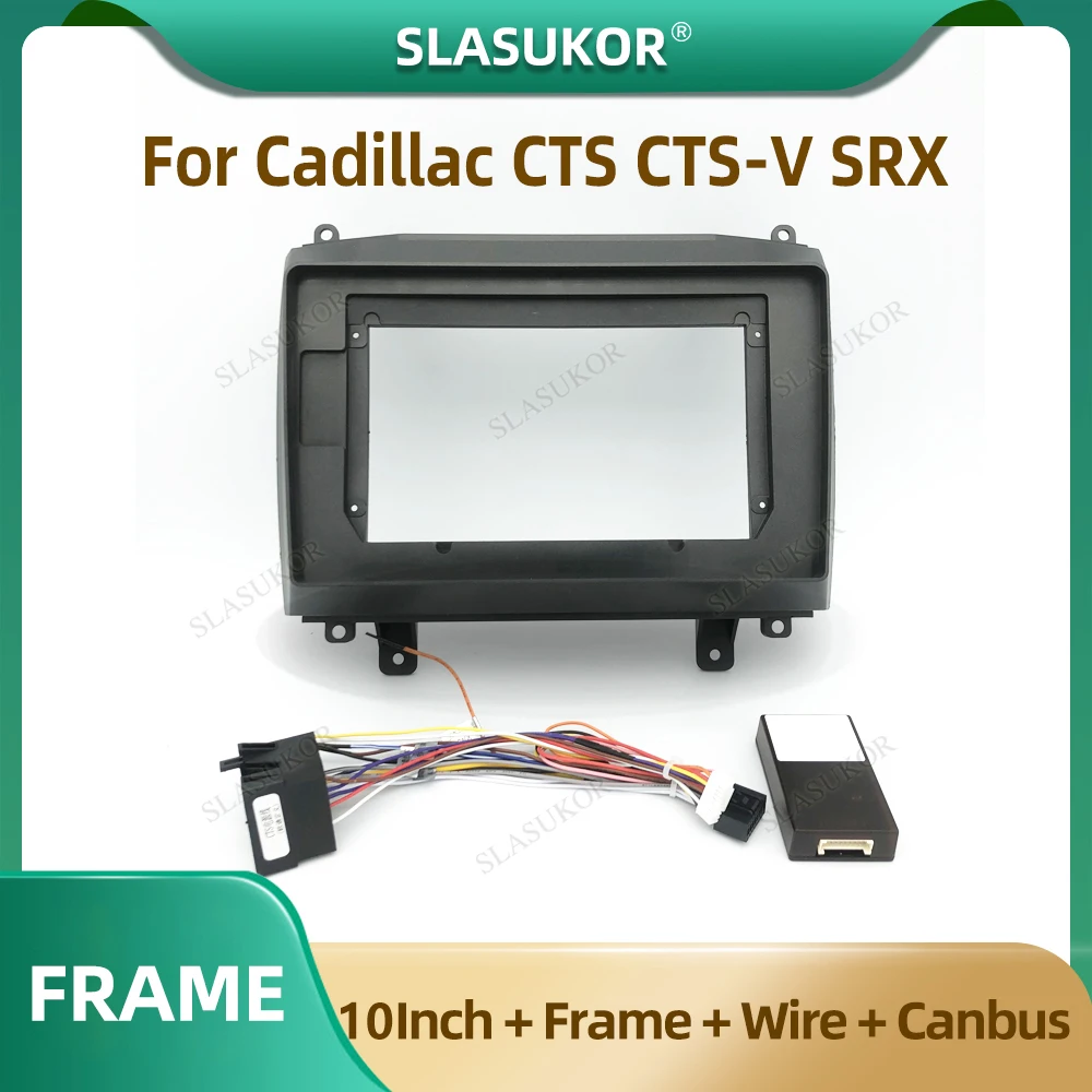 Фото 10-дюймовый автомобильный радиоприемник для Cadillac CTS CTS-V SRX 2003-2009, панель Android, проводная втулка, рамка приборной панели, оригинальные аксессуары №1