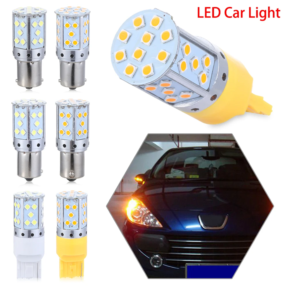 

1Pc LED Car Light Turn Signal Bulb 1156 BAU15S PY21W BA15S P21W T20 7440 3030 35SMD Canbus Free Stop Brake Lamp Tail Rear