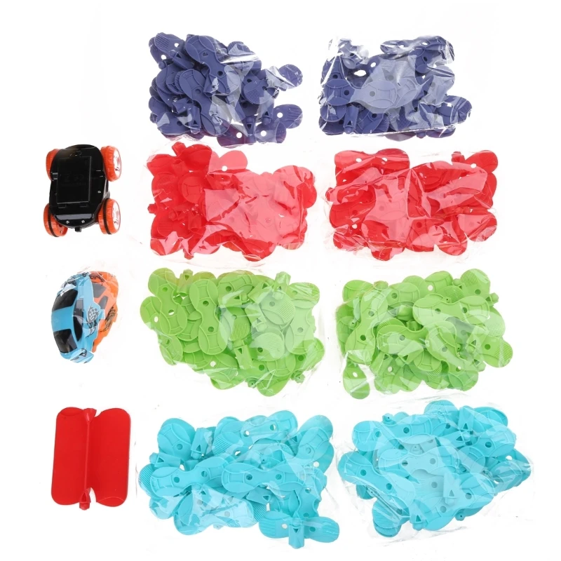 

Kids Race Car Toy DIY Race Track Electric Car with LED Light Toddler Christmas Gift Parent-Child Interaction Car Gift