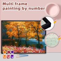 chenistory oil painting by number with multi aluminium frame landscape drawing canvas handpaint art diy picture by number wall