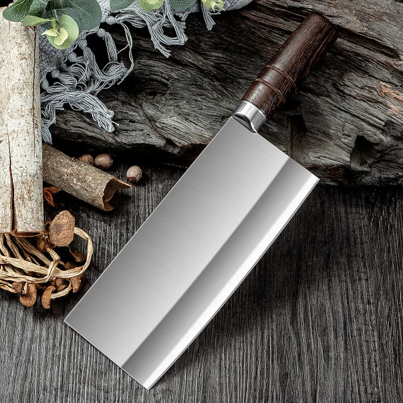 8-дюймовый китайский нож шеф-повара 3-слойная сталь лезвие 9Cr18MoV острый для нарезки