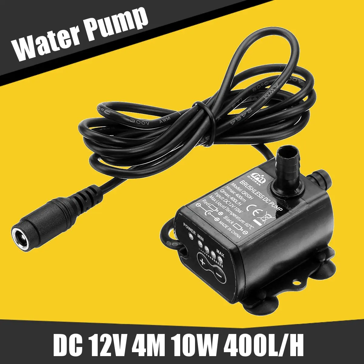 

Water Pump QR50H DC 12V 4M 10W 400L/H Flow Rate Brushless Motor Submersible Pump