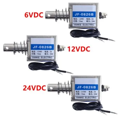 JF-0826B трафаретная нажимная тяга постоянный Электромагнит DC12V24V6v ход 10 мм