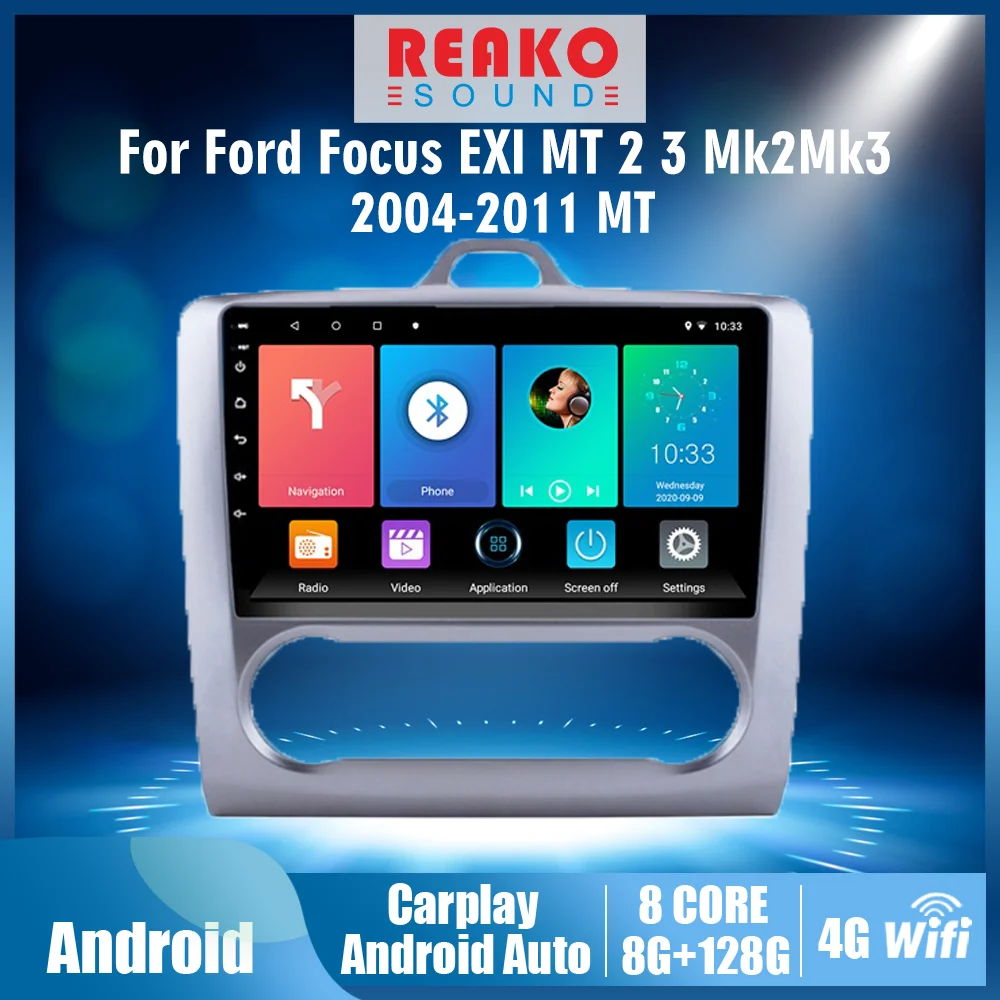

9 inch Android 4G Carplay For ford focus EXI MT 2 3 Mk2 2004-2011 2 Din Car Multimedia Player Wifi GPS Navigation AutoRadio