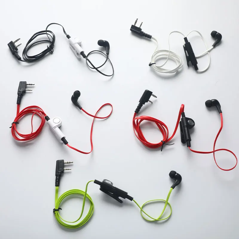 

Universal K Plug Headphone Headset 2 Pin PTT Mic For UV-5R Baofeng TYT Walkie Talkie