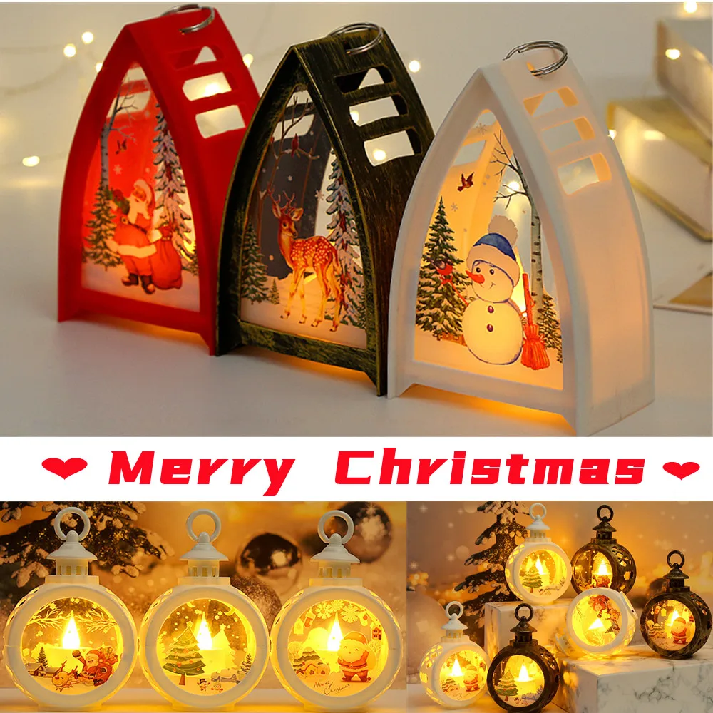 

Ночник в виде Санта Клауса, аниме-фигурка, снеговик, Детская лампа-свеча в подарок, Счастливого Рождества, настольная лампа, светильник для с...