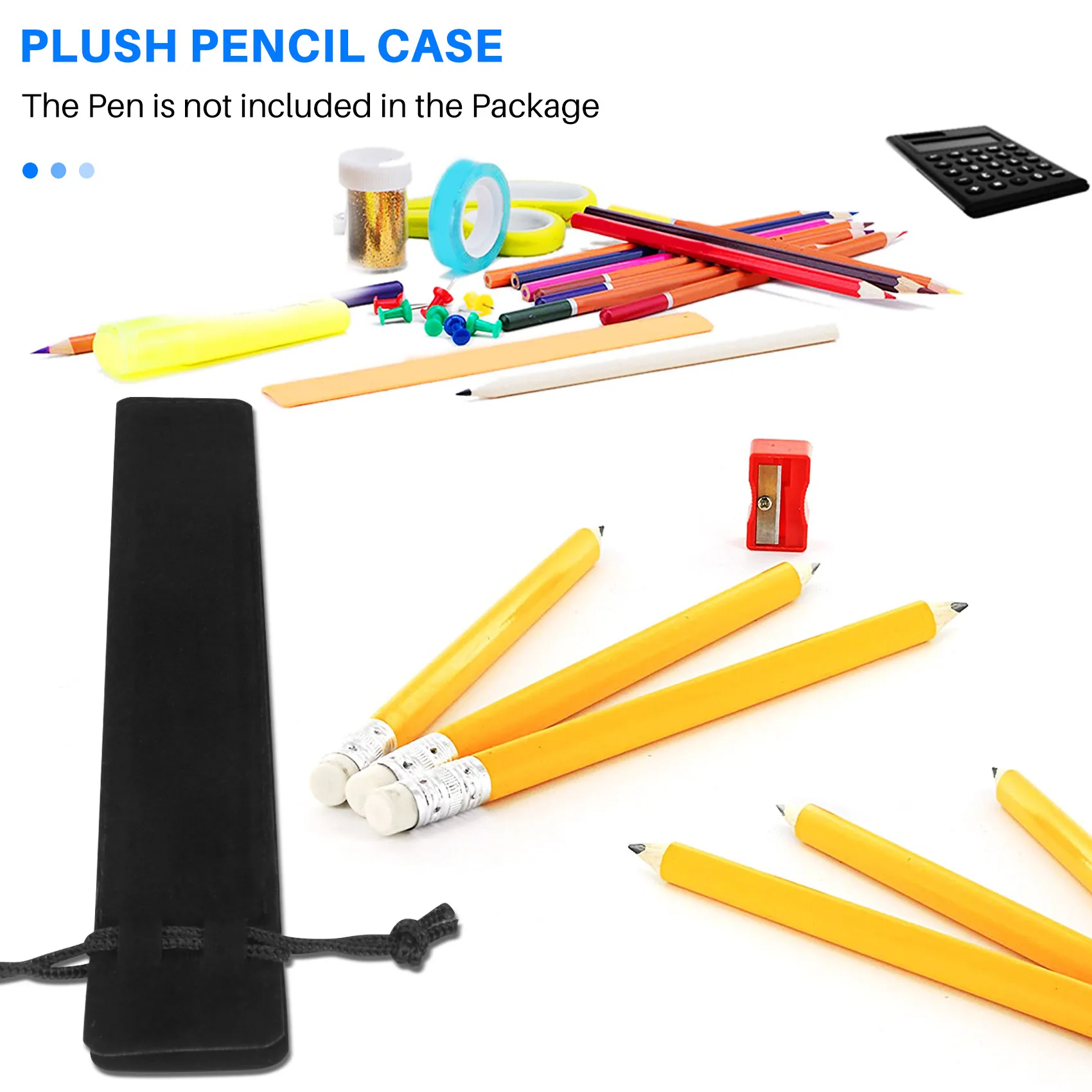 50 шт. черный бархатный чехол для ручек держатель с одной ручкой карандашей