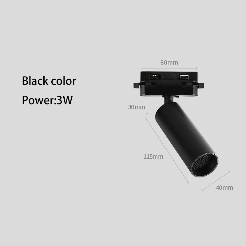 

Светодиодный трековый светильник, 3-градусный луч, точечный светильник, регулируемый угол, антибликовый прожектор, музейная комната, атмосфера, настенное освещение для мытья