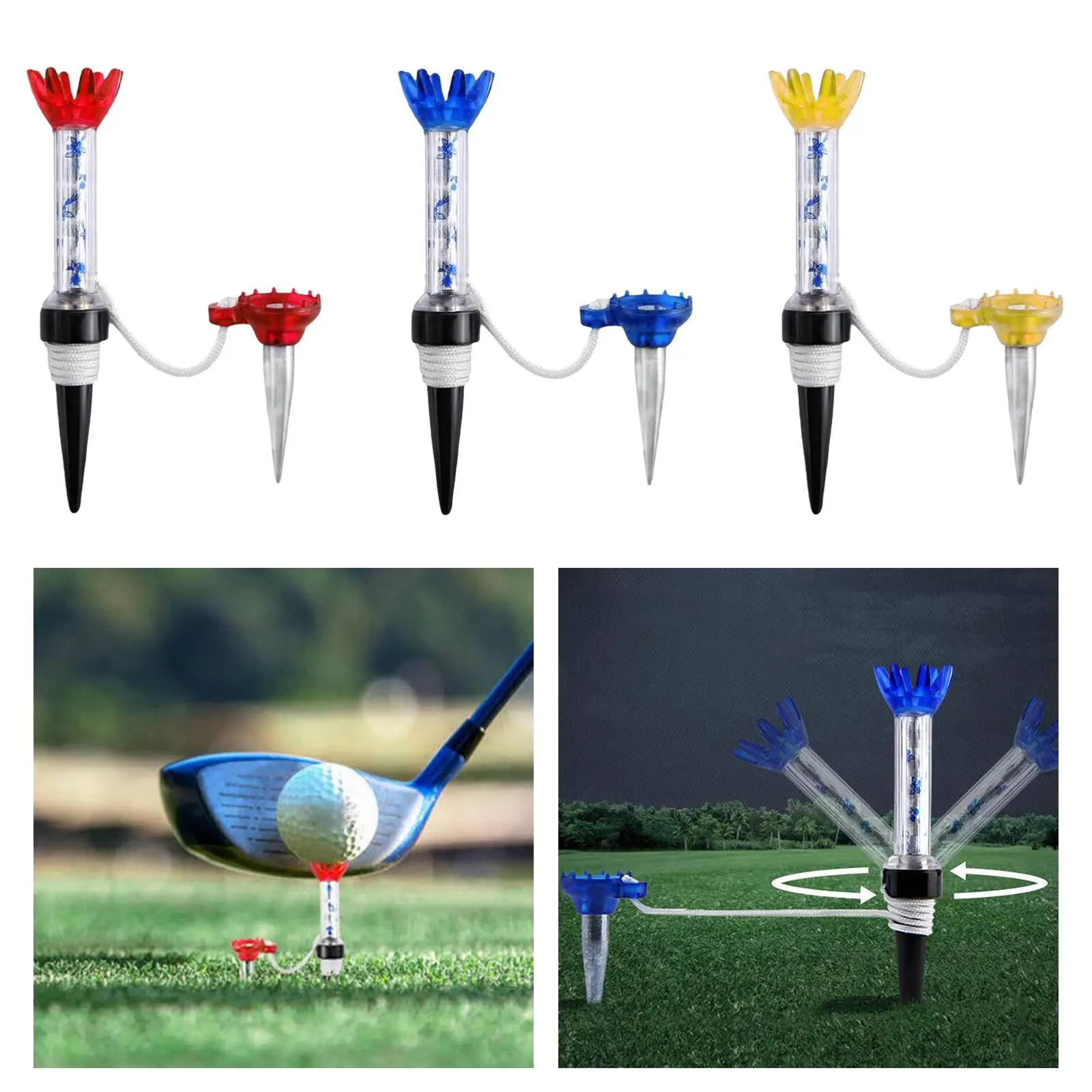

Magnetic Golf Tee Ball Holder Hitting Training Aids Practicing 360° Rotation Crown Unbreakable Tees Beginner Tool Accessories