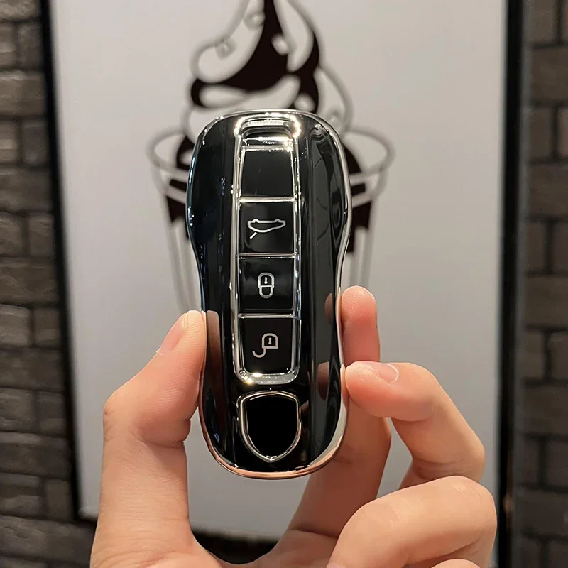 

Чехол для автомобильного ключа из ТПУ, держатель для ключа для Porsche 718 Cayenne Panamera 911, чехол для ключа Macan, чехол для ключа Taycan Cayman Boxster