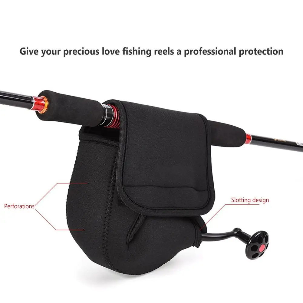 2pcs Fishing Reel Bag With Magic Stickers 3 Sizes Fishing Bags Protector Suitable For 1000-8000# Fishing Reels