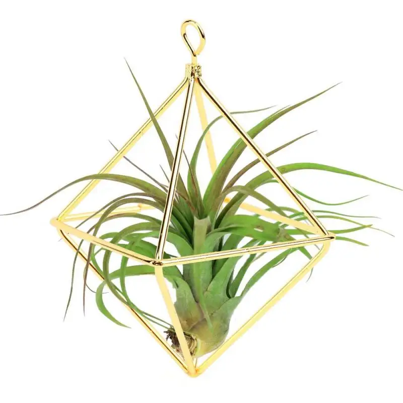 

Car Pendant Practical Interior Ornament Hanging Diamond Geometric Metal Flower Rack Ornament Hanging Car Decoration Accessories