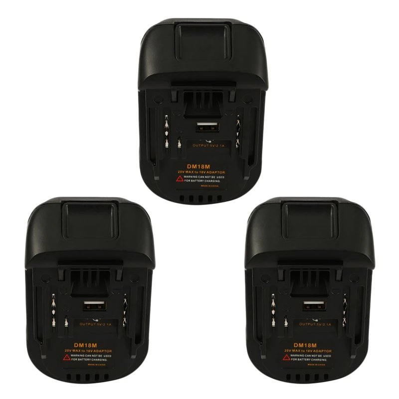 Адаптер для зарядного устройства Li-Ion Dm18m 3X 20 в 18 аккумуляторов Makita Bl1830 Bl1850