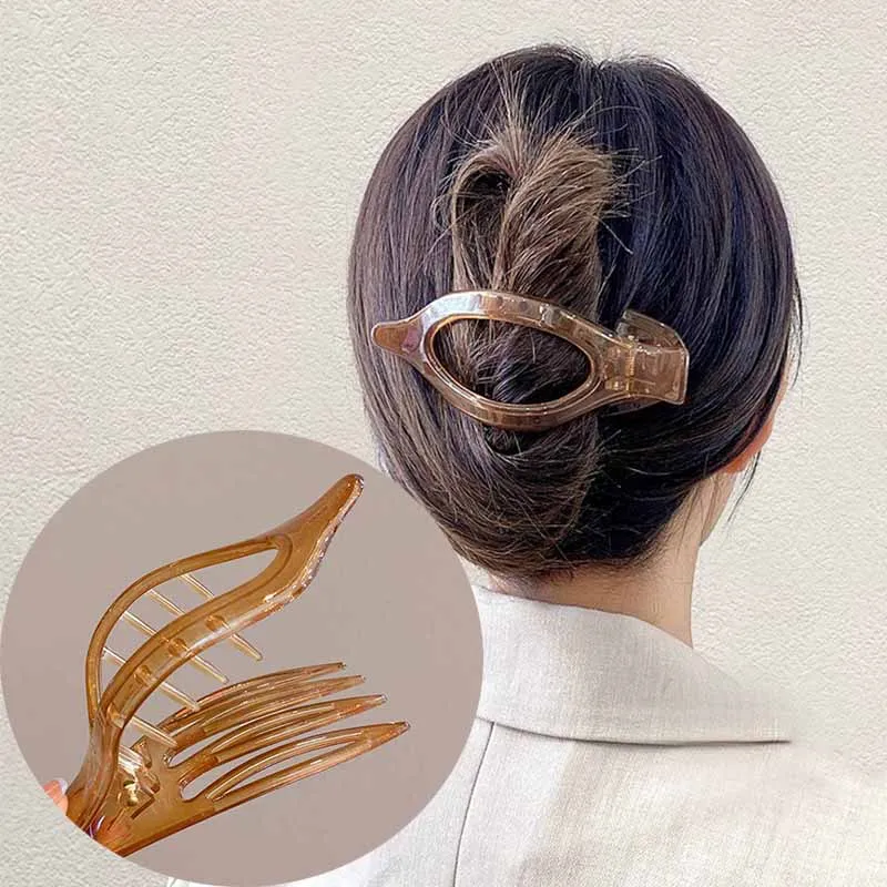 

New Hair Claw Clip Barrette Duckbill for Women Fashion Crab Acrylic Hairpin Ponytail Hairgrip Girls Hair Accessories Headwear