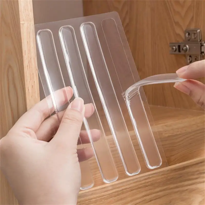 

2/4/5PCS 4/8/ Furniture Wall Protection Mute Buffer Strip Non-marking Anti-collision Door Sticker Perforation-free Silicone
