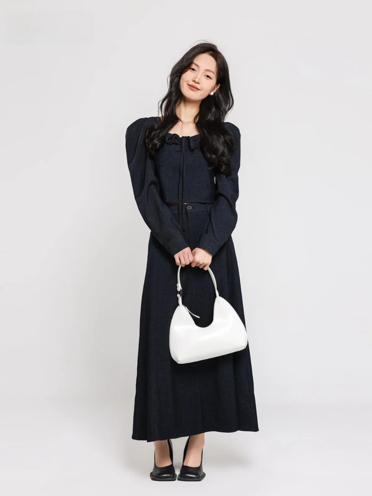 The Starting Point of Memory Французский комплект с квадратным воротником короткая рубашка и