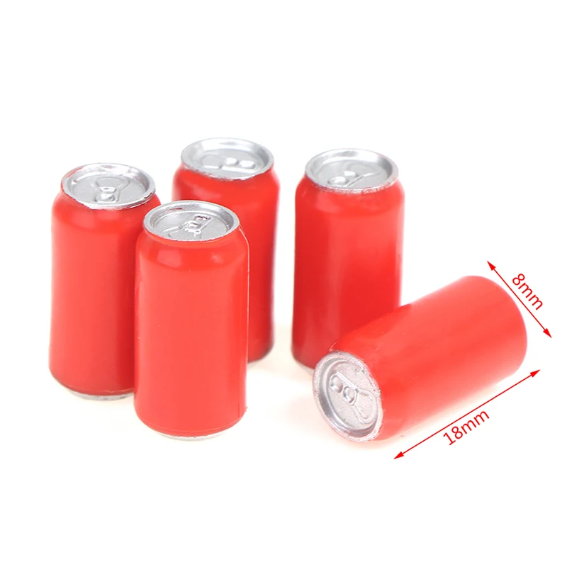 

5pc/set Canned Cola Drink Bottle Model Pretend Play Food For Doll Kitchen Accessories Cute Miniature Dollhouse