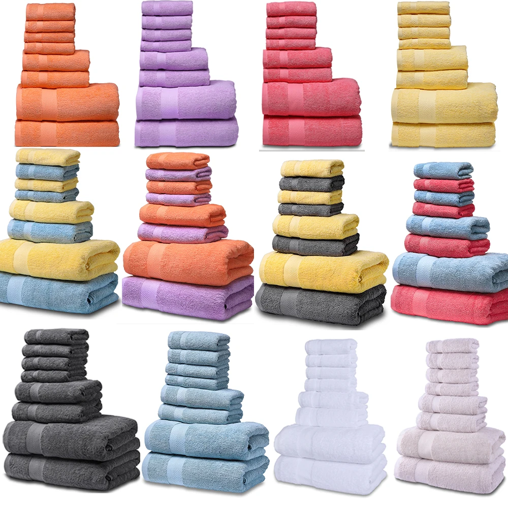 semaxe luxury bath towel set2 large bath towels2 hand towels4 washcloths cotton highly absorbent bathroom towels pack of 8 free global shipping