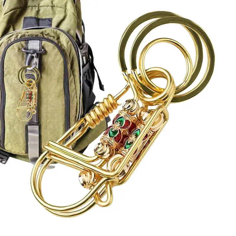

Женский винтажный латунный брелок для ключей, брелок для ключей, роскошный брелок для ключей, подвесной брелок для ключей, украшение на Хэллоуин