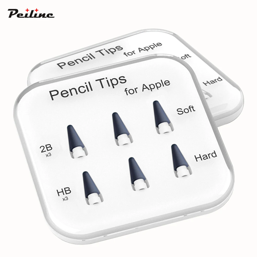 Peilinc карандаши для Apple Pencil 1st / 2nd Logitech Crayon 2B мягкий двухслойный карандаш iPad белый и