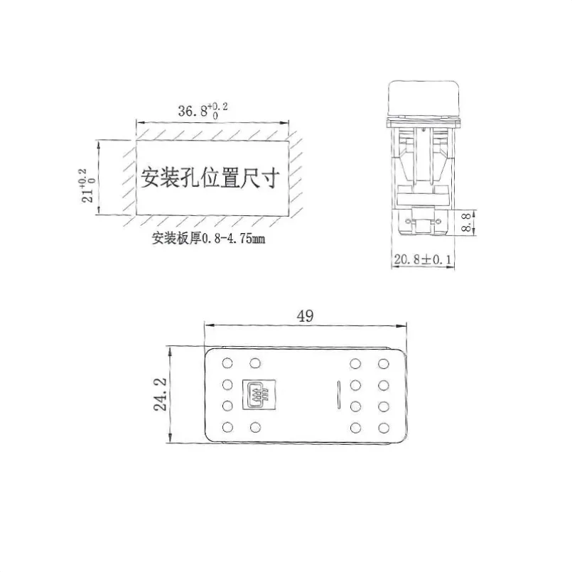 7915490884 для вилочного погрузчика Linde аксессуары переключатель подогрева заднего