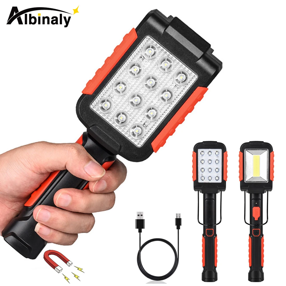 

Мощный светодиодный светильник для работы, 3 режима, Ремонтный светильник s, водонепроницаемый фонарь для кемпинга с магнитным крюком, проже...