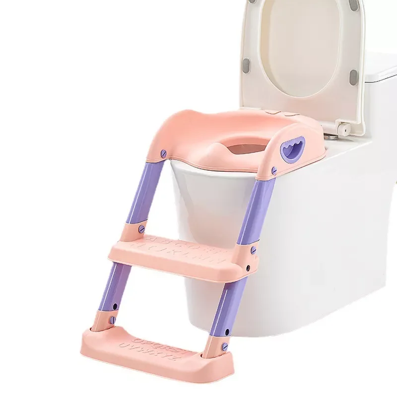 

Folding Baby Potty Training Adjustable Ladder Portable Urinal Infant Kids Toilet Training Chair with PU Cushion Step Stool