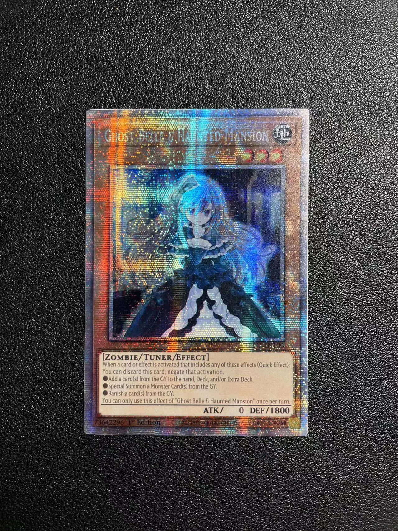 

Yu-Gi-Oh PSER DIFO-EN100/Ghost Belle & Haunted Mansion Children's anime cartoon game card toys collection gift(Not Original)