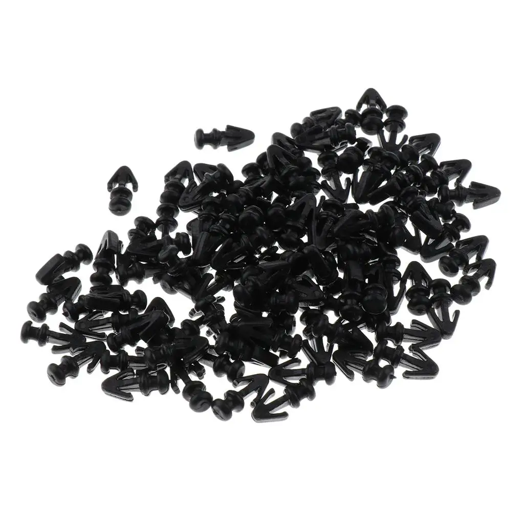 100 шт. черные молдинговые зажимы с отверстием 6 8 мм для фокуса