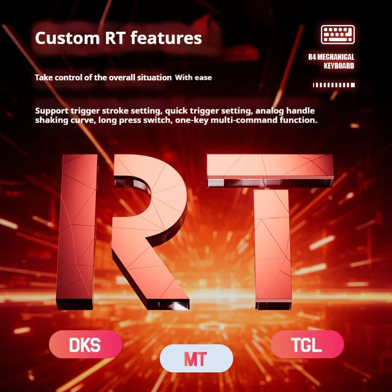 JAMESDONKEY R4HE Магнитная клавиатура Трехрежимный магнитный переключатель Бесшумная