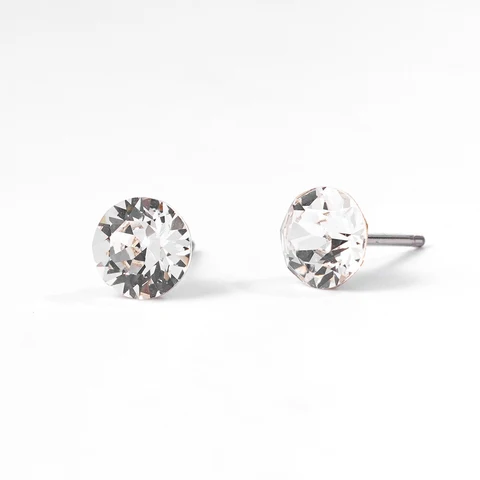 Серьги-гвоздики Baffin из нержавеющей стали с кристаллами 4/6/8 мм