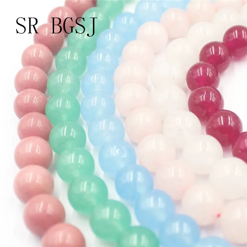 

12mm Kinds of Colors Natural Jades Round Stone Fashion Beads Strand 15"