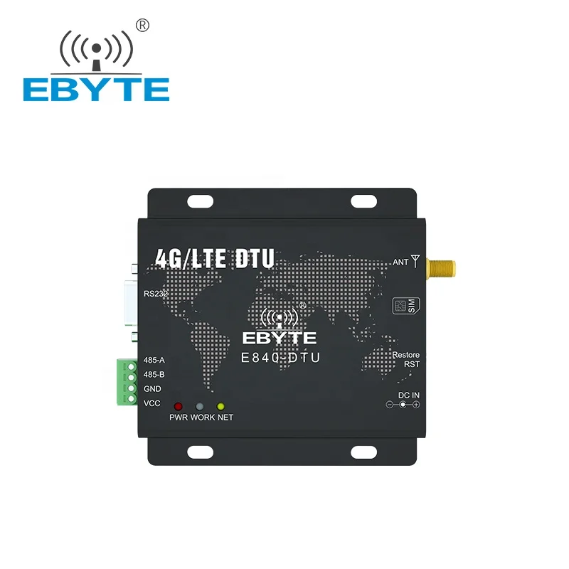 

Ebyte E840-DTU(4G-02) RS485 RS232 последовательный порт для LTE совместимый модем GPRS/3G Full Netcom TCP/UDP 4g lte