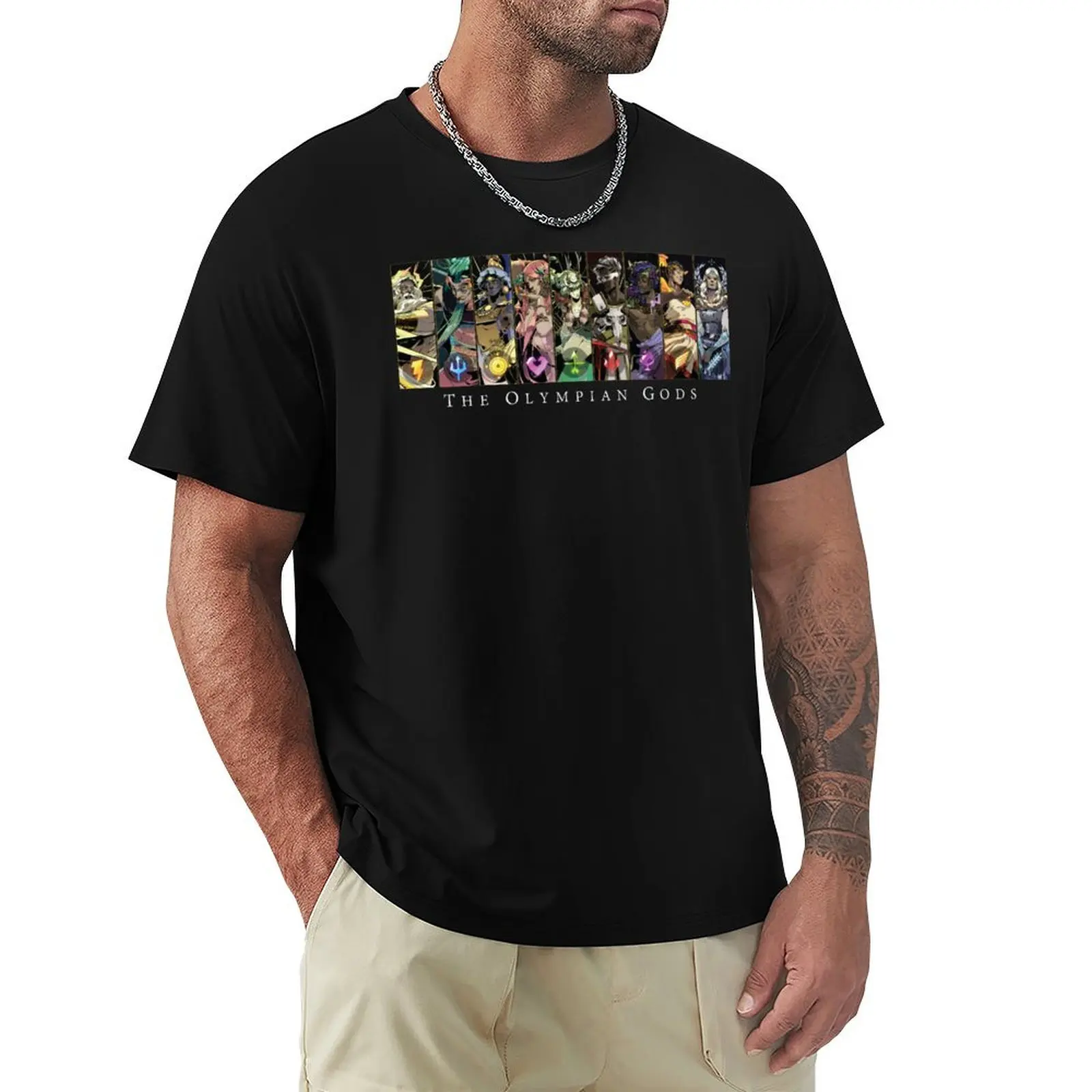 Фото Hades (игра) - футболка Olympian Gods, мужская одежда, мужская футболка, милая одежда, одежда для мужчин №3