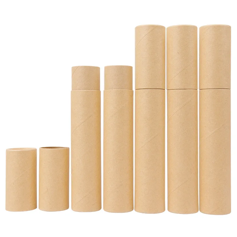 

10pcs Kraft paper tube Creative Handmade Diy Picture Cylinder Packaging Black kraft paper tube tea can wine bottle pencil tube