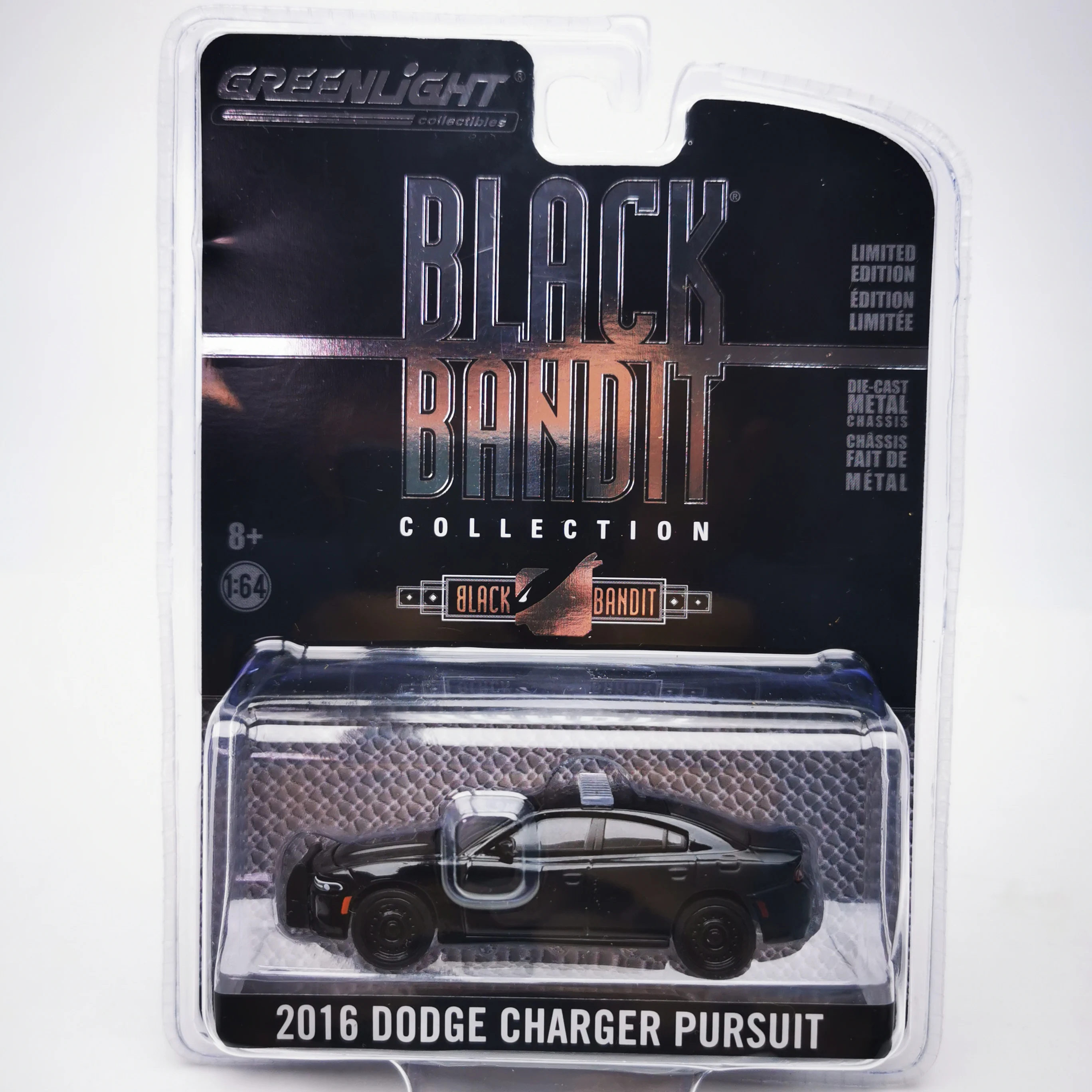 

GreenLight 1:64 DODGE CHARGER FURSUIT 2016 Gangster Series Police Car with Bumper Metal Static Car Model Toy Gift