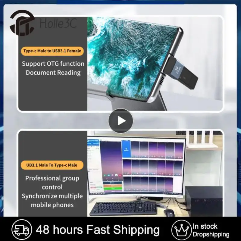 2/4/6 шт., адаптер USB Type-C OTG